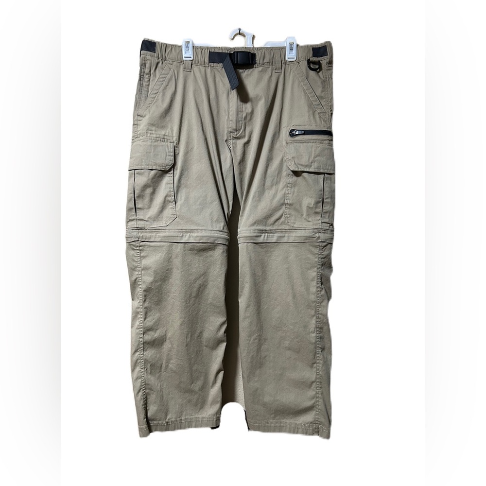 BC Clothing Company Pants Sz XXL X 30 Hiking Cargo Shorts Khaki Convertible